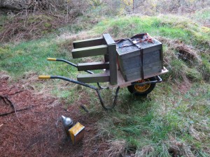 Bee barrow mk 2, laden with hive and stand